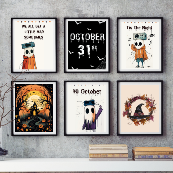 Baby Halloween Mega Wall Art B Bundle B Baby Halloween Wall Art Mega Bundle Set B of 6